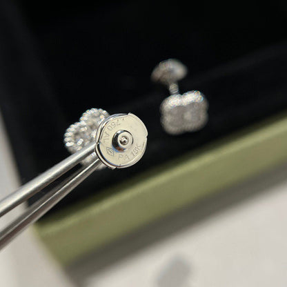 [⭐Hevara Jewelry]CLOVER MINI DIAMOND STUD EARRINGS