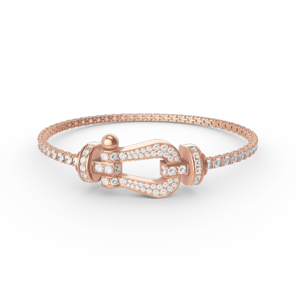 [⭐Hevara Jewelry]FORCE  LARGE HORSESHOE FULL DIAMOND TENNIS BRACELET