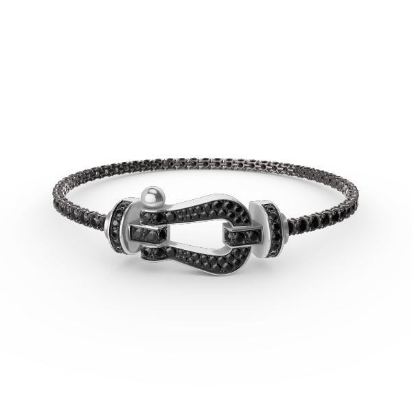 [⭐Hevara Jewelry]FORCE  LARGE HORSESHOE FULL DIAMOND TENNIS BRACELET